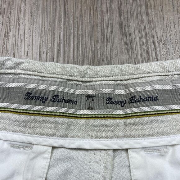 Tommy Bahama Pants Mens 33 Beige Silk Linen Blend Cargo Pockets Lightweight - Picture 4 of 13